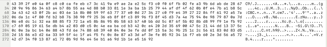 hexdump of the first file