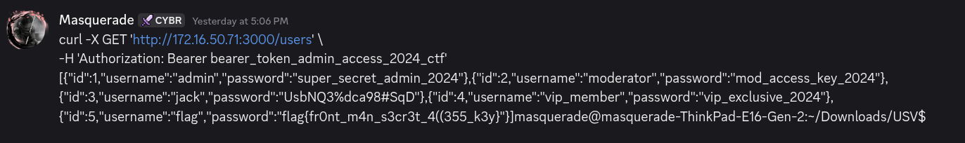 VIP Messaging API Response